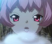 homura with cotton candy